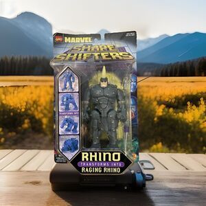 Marvel SHAPE SHIFTERS 1999 ToyBiz Rhino Transforms Into Raging Rhino MOC NIB